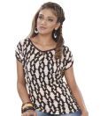 Raindrops Brown Printed Top