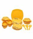 REAL Yellow With Abstract Pattern Square 32 Pcs Dinner Set