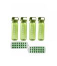 Polo Set of 4 Green Bottles & 2 Trays