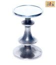 The Decoration Store Aluminium Matte Silver Finish Candle Stand