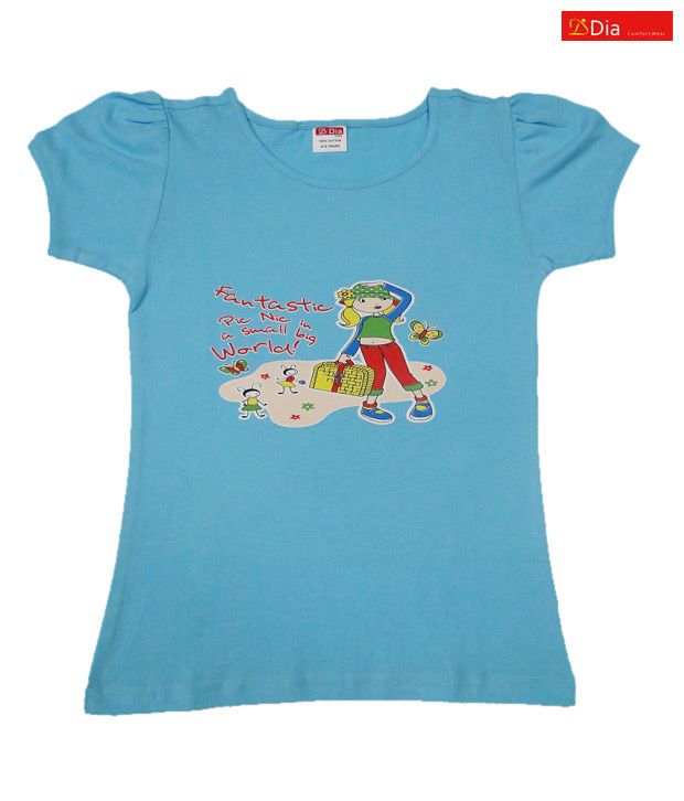 Dia Cute Turquoise Blue Designer Top