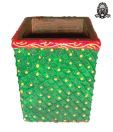 Ratoomal Green & Red Wooden Pen Stand