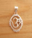 Designer Silver Mesmerising Sterling Silver & Zircon Om Pendant