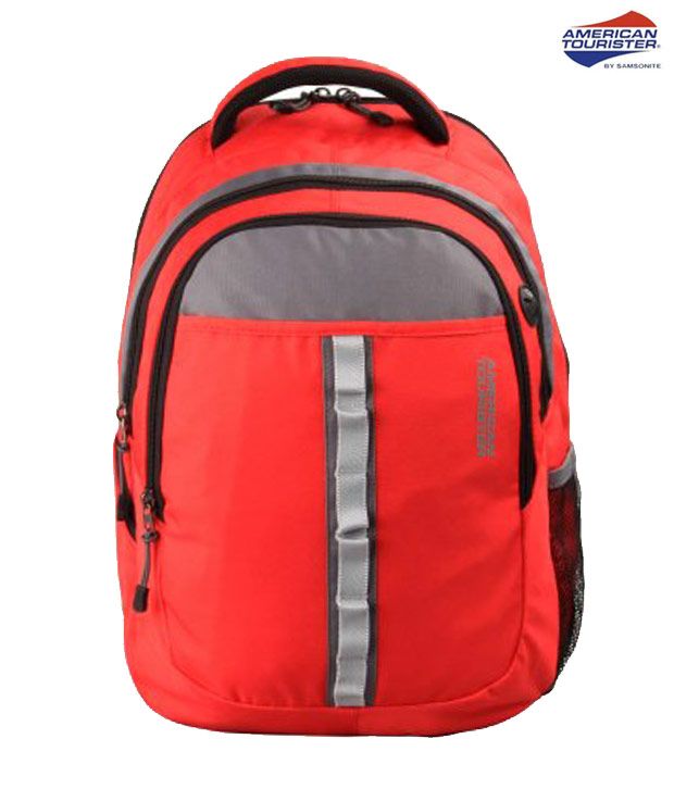 American Tourister Sturdy Red Buzz 5 Laptop Backpack