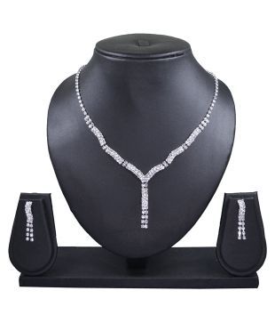 Diovanni CZ Studded Enchanting Necklace Set