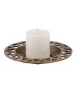 Live n Style Brass Tone Aluminium Candle Holder