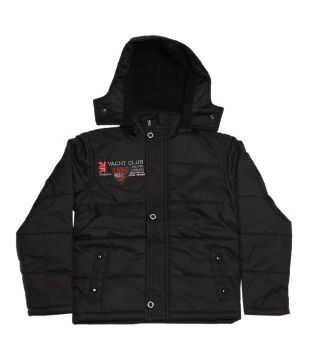 Fort Collins Smart Black Hooded Jacket For Kids