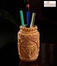 Aapno Rajasthan Carved Lord Ganesha Pen Holder