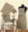 Swayam Beige Kitchen Linen Set- Eight Pcs