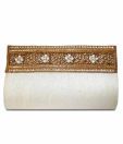 Moksh Pretty Off-White Pearl Clutch