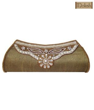 Moksh Enchanting Golden Bead Clutch