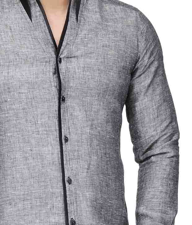 Invogue Dark Grey Shirt with Freebie Belt