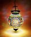 Treasure Hunt Glass Painted Round Hanging Lamp