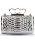 Cappucino Silver Snake Finish Clutch