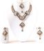 Kriaa Square Drop Dazzling CZ Necklace Set with Maang Tika