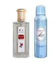 Yardley Women Combo Pack (Red Roses EDT 100ml & Lace  Deo 150ml)
