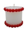 Golmaalshop White & Red Candle