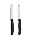 Victorinox Set of 2 Tomato Knifes Classic Wavy -Black