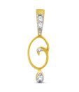Ishaan Gems Inward Curl & Diamond Drop Pendant