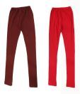 RHAM GOLD Pack of 2 Brown & Red Color Leggings for Girls For Kids