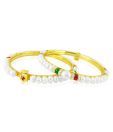 Jpearls Brilliant Shine Pearl Bangles - Set Of 2