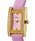 Oleva Pink Rectangular Dial Watch