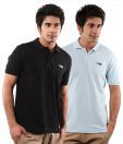 T-Go Black-Blue Pack of Polo T-Shirts