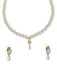 Oleva Round Pearl Drop Necklace Set