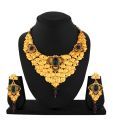 Utsavi Leaf Motif Traditional Luxurious Necklace Set