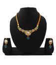 Utsavi Blue Drop Designer Kundan Necklace Set
