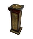 Welpro Wood & Metal Pillar Candle Holder