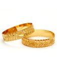 Pari Broad Gold Plated Kada Pair