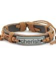 Alpha Man Cherish Every Moment Tan Brown Thread Bracelet