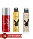 Playboy Women Deos Pack of 3(VIP,Rock,Lovely)-150 Ml Each