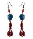 Molcha Pretty Stone Cluster Drop Earrings