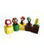 New Super Mario Bros mini figures bundle (a set of Five ~1 figures: Mario Goomba Luigi Koopa Troopa and Mushroom; Each comes with a ~1" mounting block) (Japanese Imported)