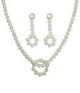 Nisa Pearls White Pearl Loop Necklace Set