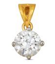 Sincere Classic Zirconia Gold Pendant