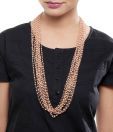 Pari Multi-layered Peach Beads Necklace