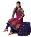 Prafful Wine-Purple Embroidered Unstitched Suit With Dupatta