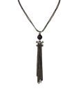 Addons Rustic Chain Look Skull Pendant Necklace