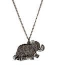 Addons Rhodium Finished Elephant Pendant