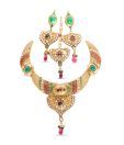 Magan Pearls Pristine Golden Fashion Necklace Set