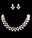 Magan Pearls Fresh Water Pearl Necklace Set