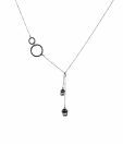 Addons Antique Silver Pearl Drop Neckpiece