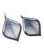 Pllanet Gold Leaf Shaped Thread  Designed  Black Hanging Earrings