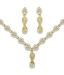 Dg Jewels 24k Gold Plated Dazzling Others Necklace Set
