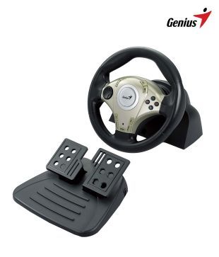 Genius Vibration Feedback F1 Racing Wheel for PS2 & PC Twinwheel F1,PS2/PC,CB 