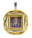 Dijyo Ganesh Stotra Silver Flower Pendant