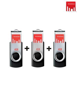 Strontium 4GB + 4GB + 4GB Bold Pen Drive